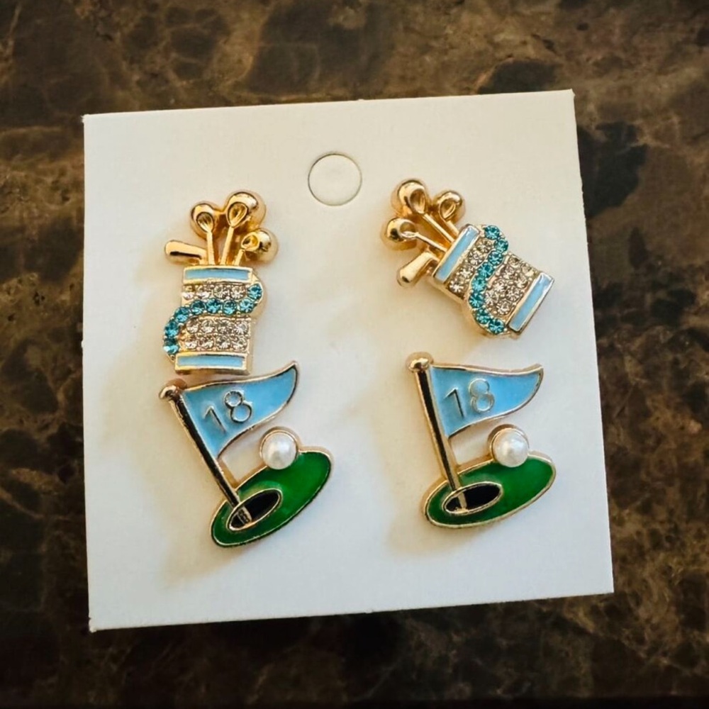 ⛳️ Golf Earrings ⛳️ - Picture 2 of 4
